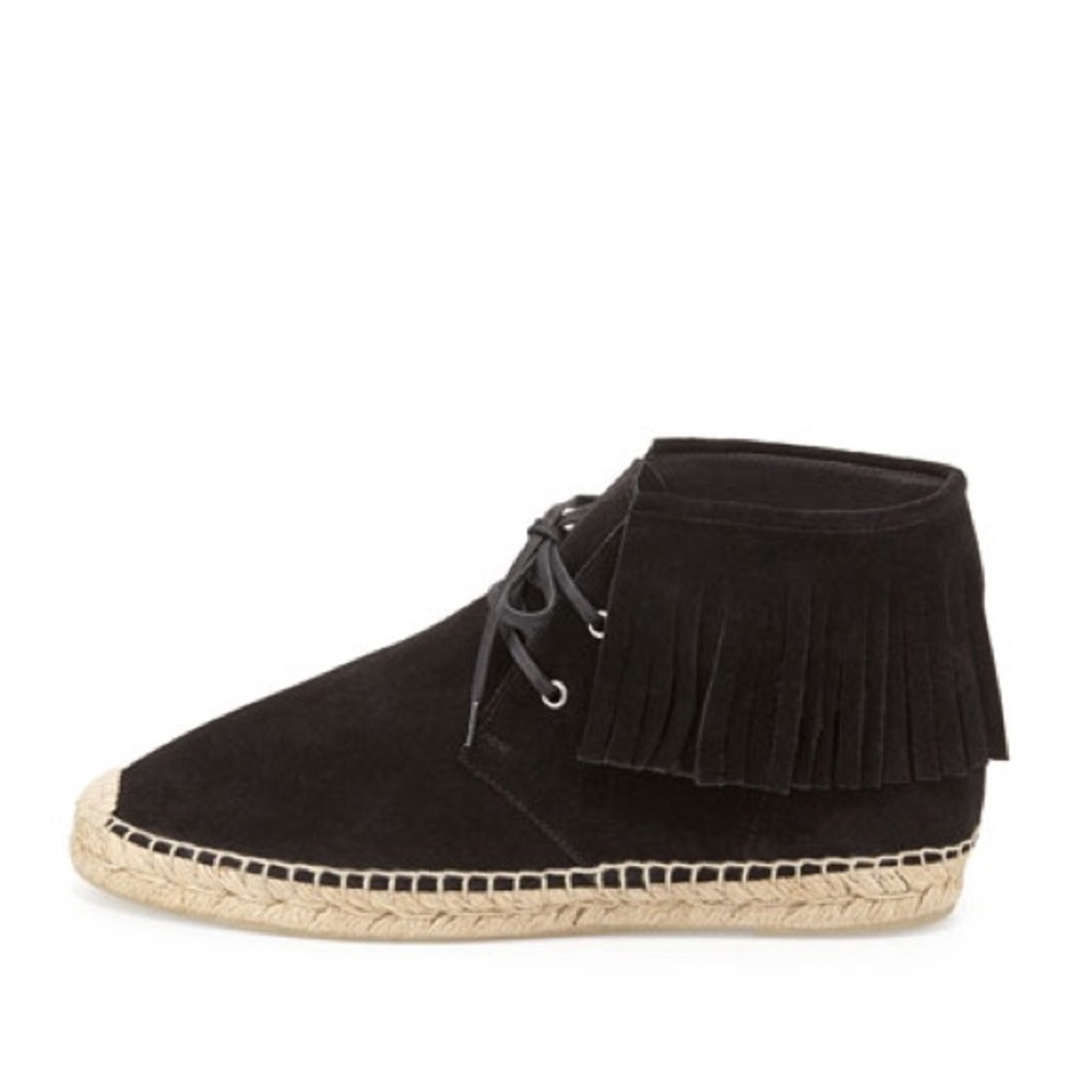 Saint Laurent Black Suede Espadrilles